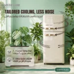 Green Lion Retro 75L Refrigerator - Beige