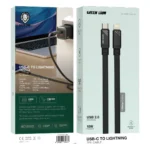 Green Lion Silicone USB-C to Lightning TPE Cable - Black