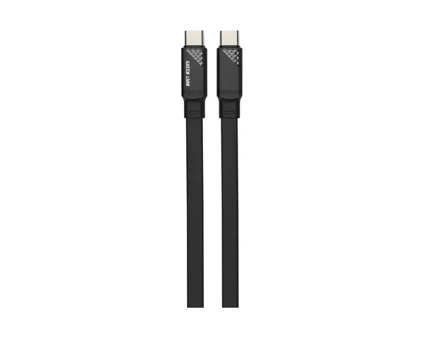 Green Lion Silicone USB-C to USB-C TPE Cable - Black