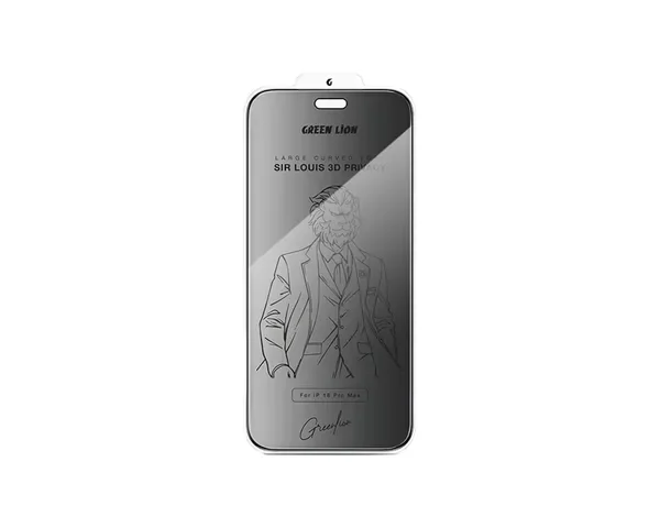 Green Lion Sir Louis 3D Curved Advanced Privacy Protection Glass for iPhone 18 Pro / Pro Max - Black