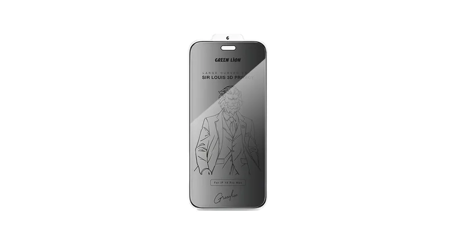 Green_Lion_Sir_Louis_3D_Curved_091381f0f3 Green Lion Sir Louis 3D Curved Advanced Privacy Protection Glass for iPhone 18 Pro / Pro Max - Black