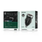Green Lion Transparent Dual Port Car Charger - Black