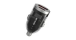 Green Lion Transparent Dual Port Car Charger - Black