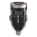 Green Lion Transparent Dual Port Car Charger - Black