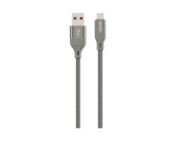 Green Lion USB-A Braided Charging Cable - Grey