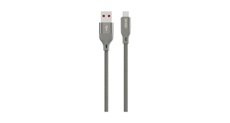 Green Lion USB-A Braided Charging Cable - Grey