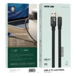Green Lion USB-A to Lightning TPE Cable - Black