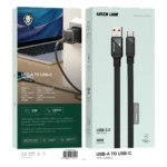 Green Lion USB-A to USB-C TPE Cable - Black