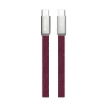 Green Lion Ultra-Thin Braided USB-C to USB-C Cable - Burgundy