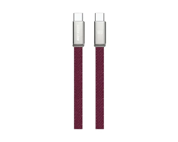 Green Lion Ultra-Thin Braided USB-C to USB-C Cable - Burgundy