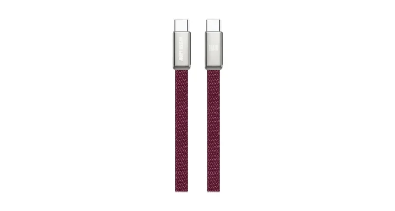 Green Lion Ultra-Thin Braided USB-C to USB-C Cable - Burgundy