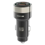 Green Lion Zinc Alloy PD+QC Car Charger - Black
