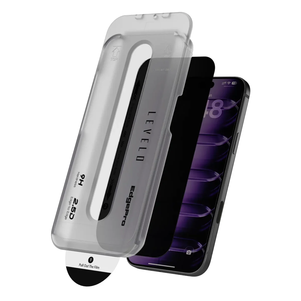 Levelo EdgePro Privacy 2.5D Screen Protector for iPhone 18 Pro / Pro Max - Privacy