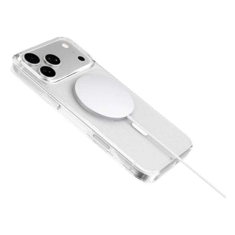 Levelo Otta MagSafe Case with Carbon Texture for iPhone 18/17 Pro / Pro Max - Clear