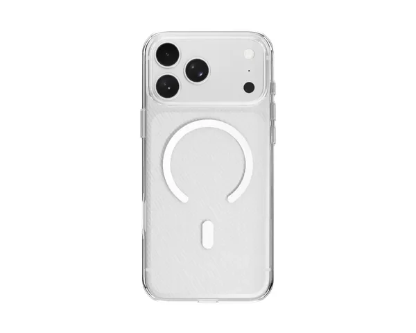 Levelo Otta MagSafe Case with Carbon Texture for iPhone 18/17 Pro / Pro Max - Clear