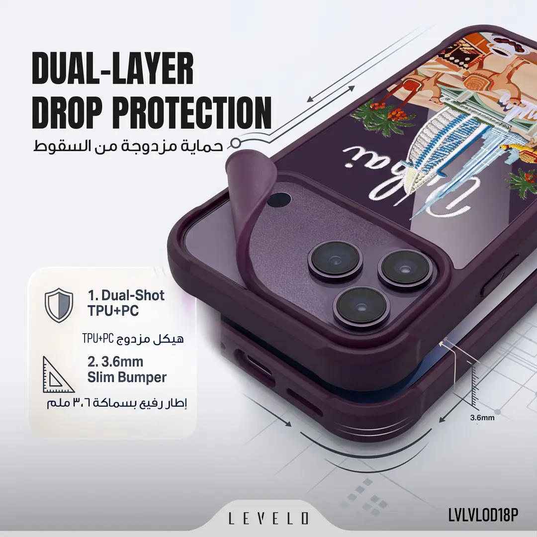 Levelo Vallo Heritage Premium PU Leather Case for iPhone 18/17 Pro / Pro Max