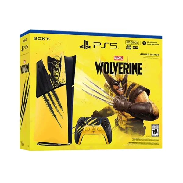 PS5 Digital Edition Marvel’s Wolverine Battle Yellow Limited Edition Bundle (825GB)
