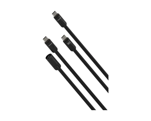 Porodo 100W USB-C to USB-C Extendable Cable - Black