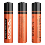 Porodo AA LI-Ion Battery USB-C Rechargeable 2-Pack - Orange