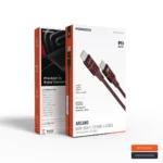 Porodo Arcano 60W USB-C to USB-C Cable with Ambient LED - Burgundy