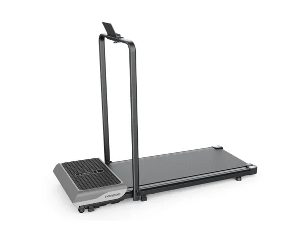 Porodo Athlete Dual-Function Treadmill with Built - in Vibration Training - Black
