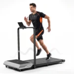 Porodo Athlete Dual-Function Treadmill with Built - in Vibration Training - Black
