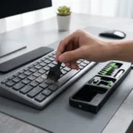 Porodo Blue 22-In-1 Cleaning Kit Box & Wrist Rest Pad - Black