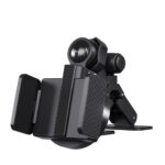 Porodo Blue 2-in-1 Car Phone Holder with Nano-Adhesive Dashboard Mount - Black