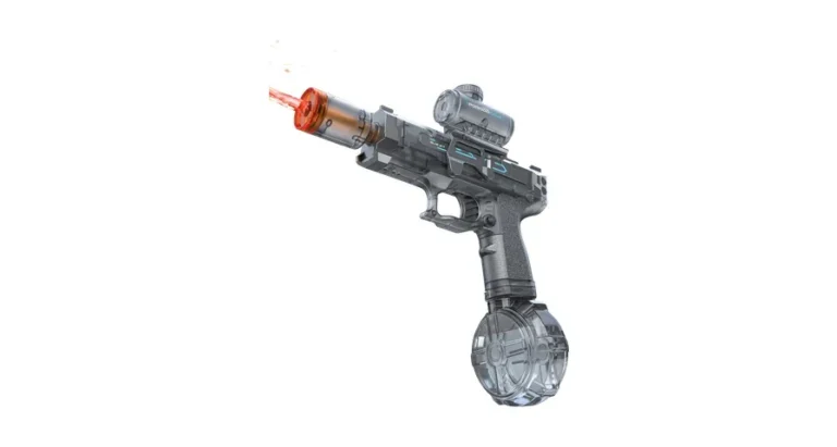 Porodo Blue Auto-Firing Electric Water Gun with Built-In Water Reservoir - Grey