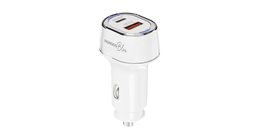 Porodo_Blue_Dual___Port_USB_Ca_cdf3cc22e3 Porodo Blue Dual - Port USB Car Charger with Multiple Safety Protection - White