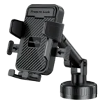 Porodo Blue Extendable Cradle Phone Holder with Stable Vaccum Suction Attachment - Black