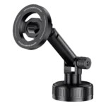 Porodo Blue Suction Cup Magnetic Car Phone Mount with Dashboard & Windshield Mounting - Black