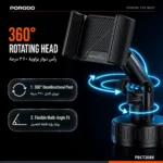 Porodo Blue Vaccum Suction Care Phone Mount Dashboard & Windshield Compatible - Black