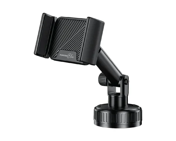Porodo Blue Vaccum Suction Care Phone Mount Dashboard & Windshield Compatible - Black