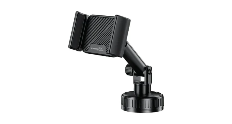 Porodo Blue Vaccum Suction Care Phone Mount Dashboard & Windshield Compatible - Black