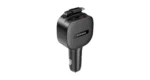 Porodo Cross Multi-Port Car Charger with Integrated USB-C Cable - Black