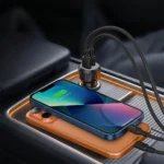 Porodo Electro 60W Dual Port Car Charger with Fast Charging Technology- Black