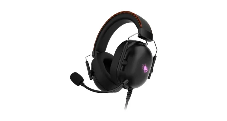 Porodo Gaming Aloma Wired Headphones with Soft Over-Ear Foam Pads - Black