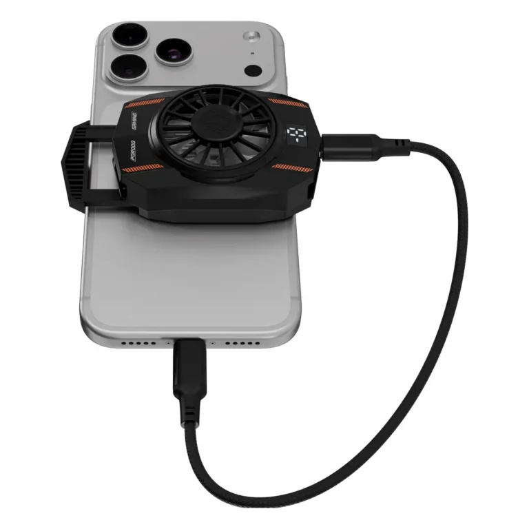 Porodo Gaming Chilix Gaming Phone Cooler with 3 Adjustable Cooling Level - Black