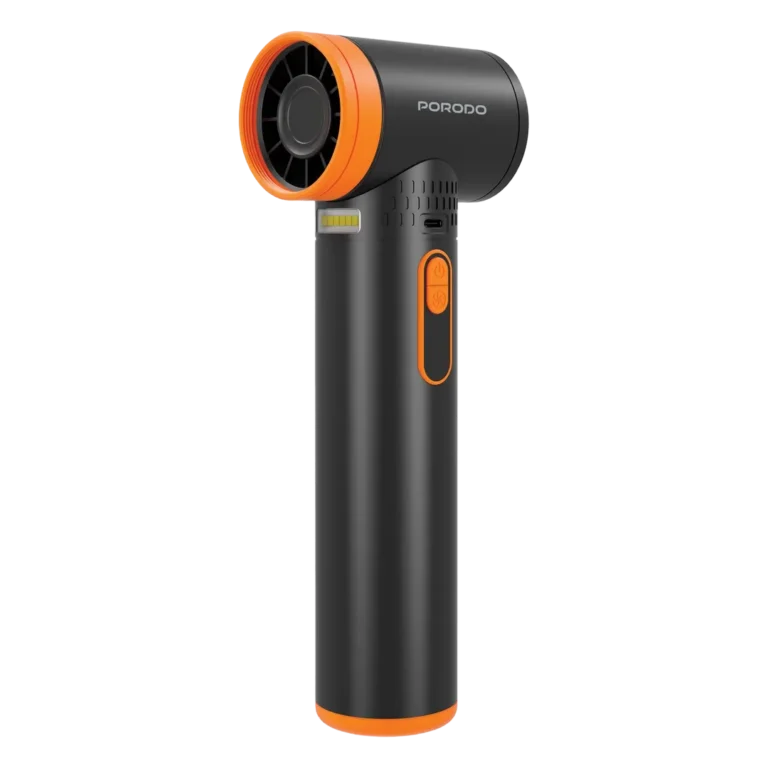 Porodo Jetra Portable Blower Fan With LED Lights - Black