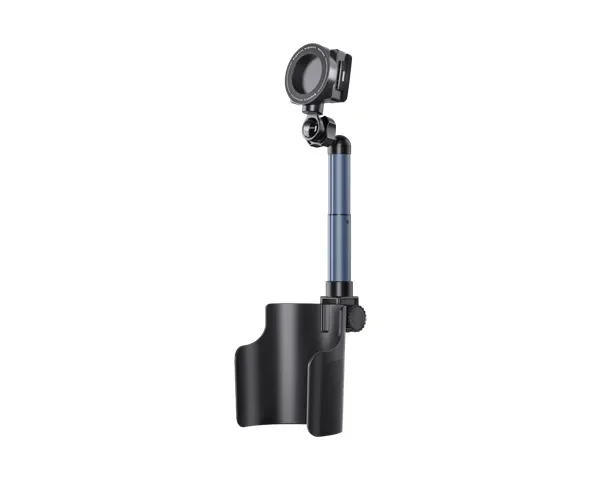 Porodo Kairo 2-in-1 Car Cup Holder & Phone Mount with Magnetic & Clamp Holder Interchangeable Heads – Black