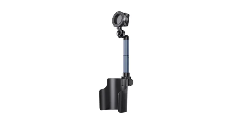 Porodo Kairo 2-in-1 Car Cup Holder & Phone Mount with Magnetic & Clamp Holder Interchangeable Heads – Black