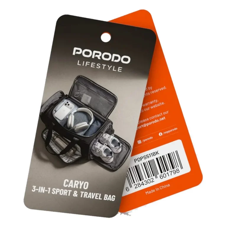 Porodo Lifestyle Caryo 3-in-1 Sport & Travel Bag - Black