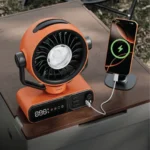 Porodo Lifestyle Chillo Camper Desktop Outdoor Fan with Smart Display & Easy Control - Black