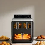 Porodo Lifestyle Crispio Triple Basket Air Fryer - Black