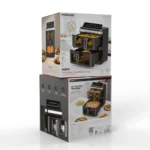 Porodo Lifestyle Crispio Triple Basket Air Fryer - Black