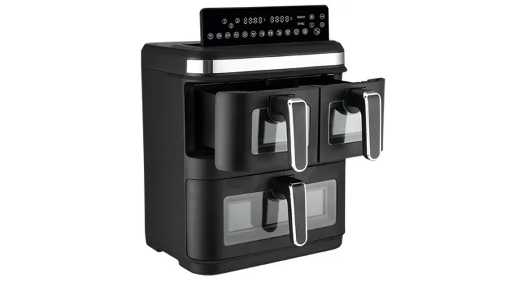 Porodo Lifestyle Crispio Triple Basket Air Fryer - Black