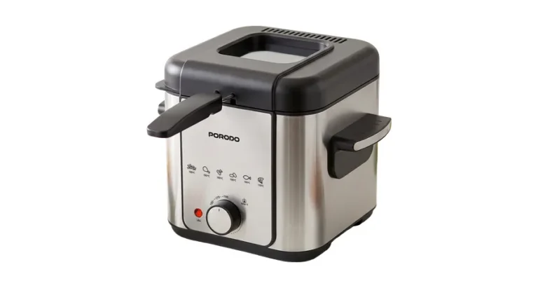 Porodo Lifestyle Crispo Single Basket Electric Deep Fryer - Silver / Black