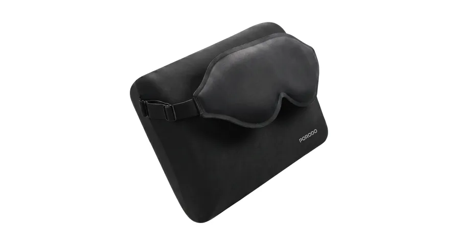 Porodo_Lifestyle_Dorsa_Travel__abe3ee3591 Porodo Lifestyle Dorsa Travel Pillow & 3D Eye Mask With Elastic Band & Adjustable Buckle - Black