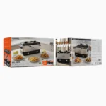Porodo Lifestyle Dual Crispo Dual Basket Electric Deep Fryer with Manual Heat Control - Black
